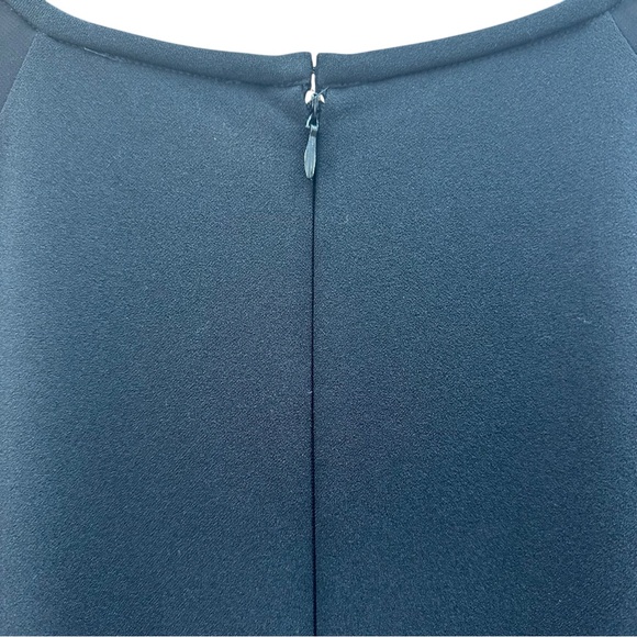 CALVIN KLEIN Black Shift Dress with Sheer Button-cuff Sleeves - Picture 8 of 11